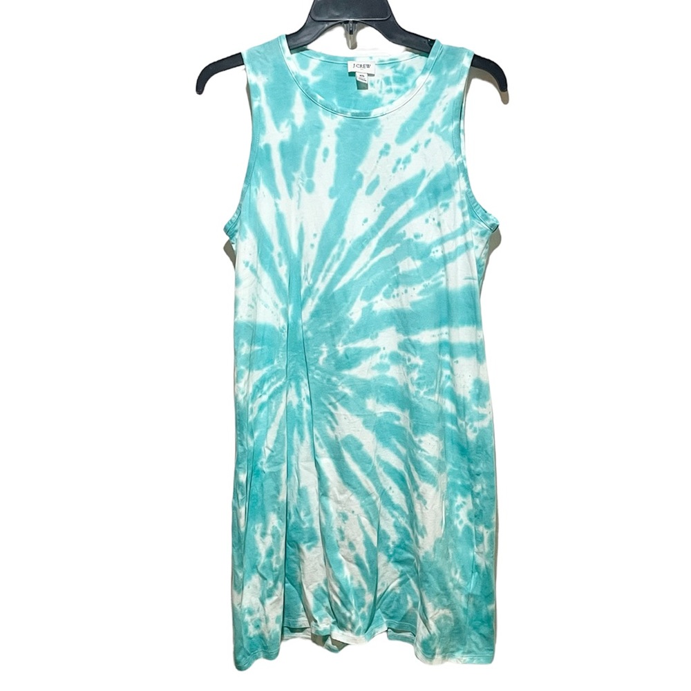 J. Crew Turquoise Tie Dye Cotton Dress